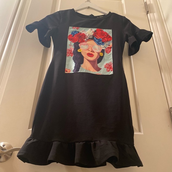 SheIn Black Ruffle Mini Dress - Picture 3 of 8